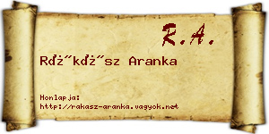 Rákász Aranka névjegykártya